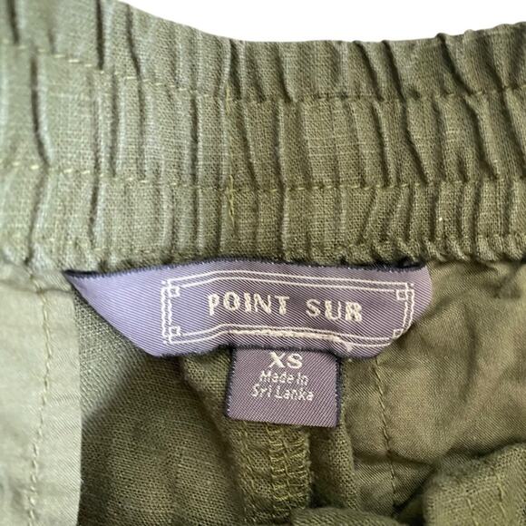 POINT SUR x J CREW Blue Green SEASIDE linen drawstring pull on Shorts size XS - Picture 5 of 13